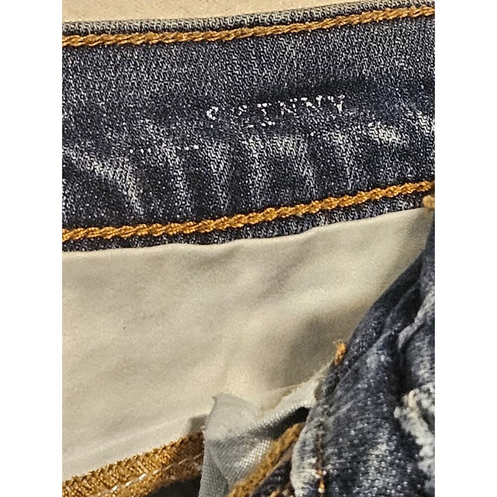 GRAY Saks Fifth Avenue Studded Skinny Jeans Medium Wash Distressed Women's - Picture 15 of 16